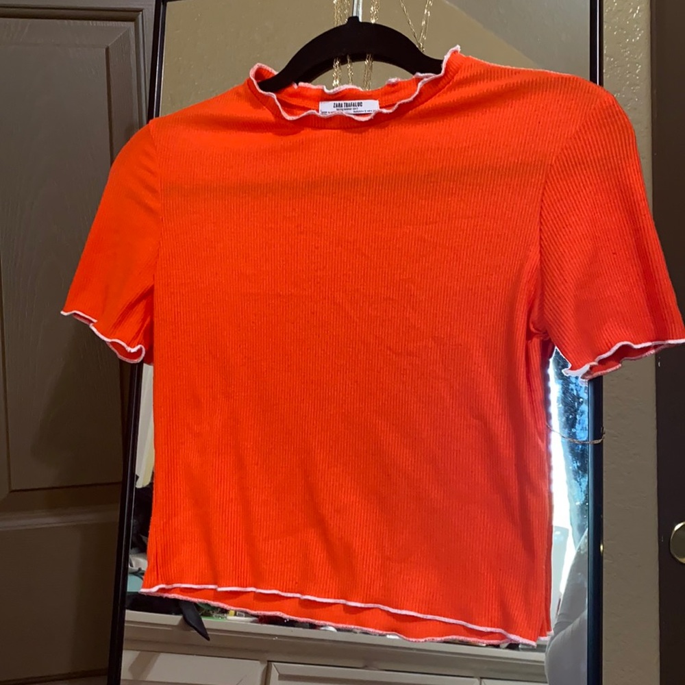 Zara orange croptop